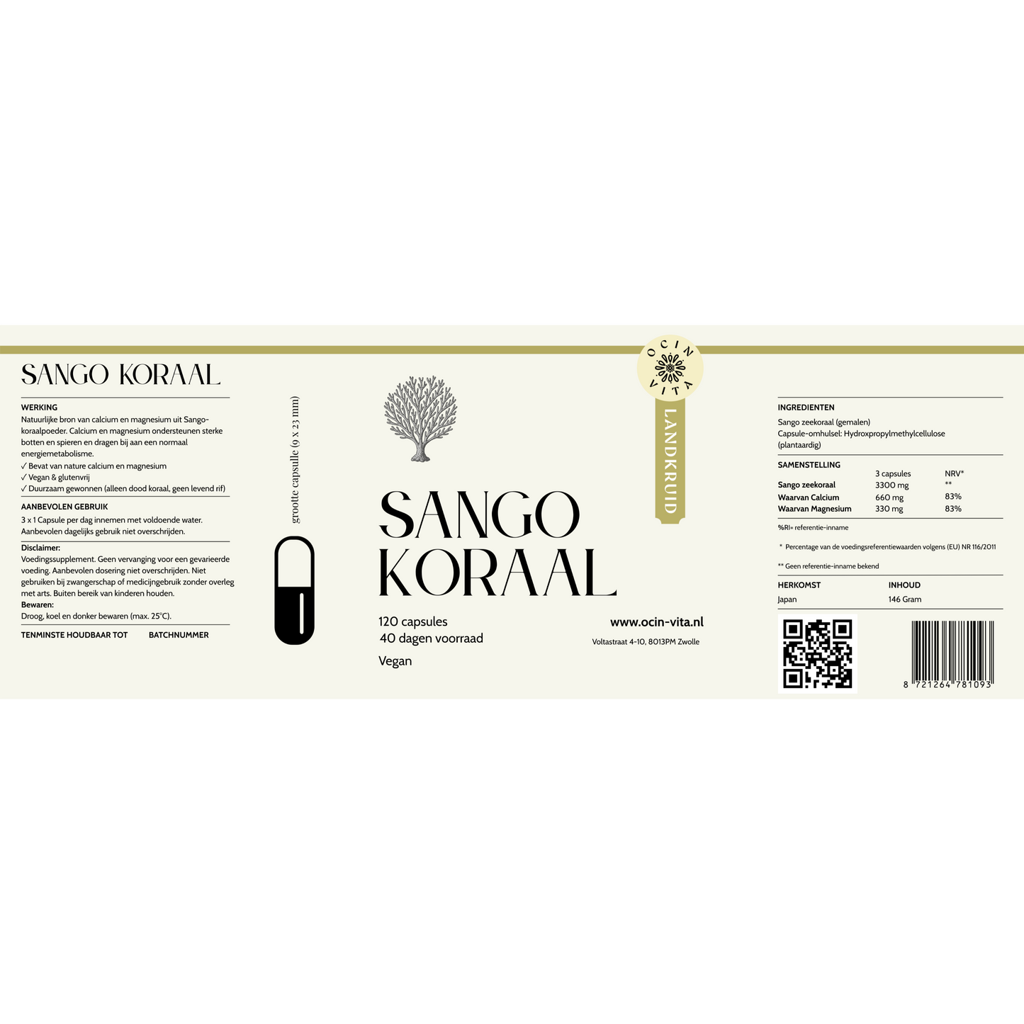 Sango Koraal Capsules – Natuurlijke bron van calcium en magnesium