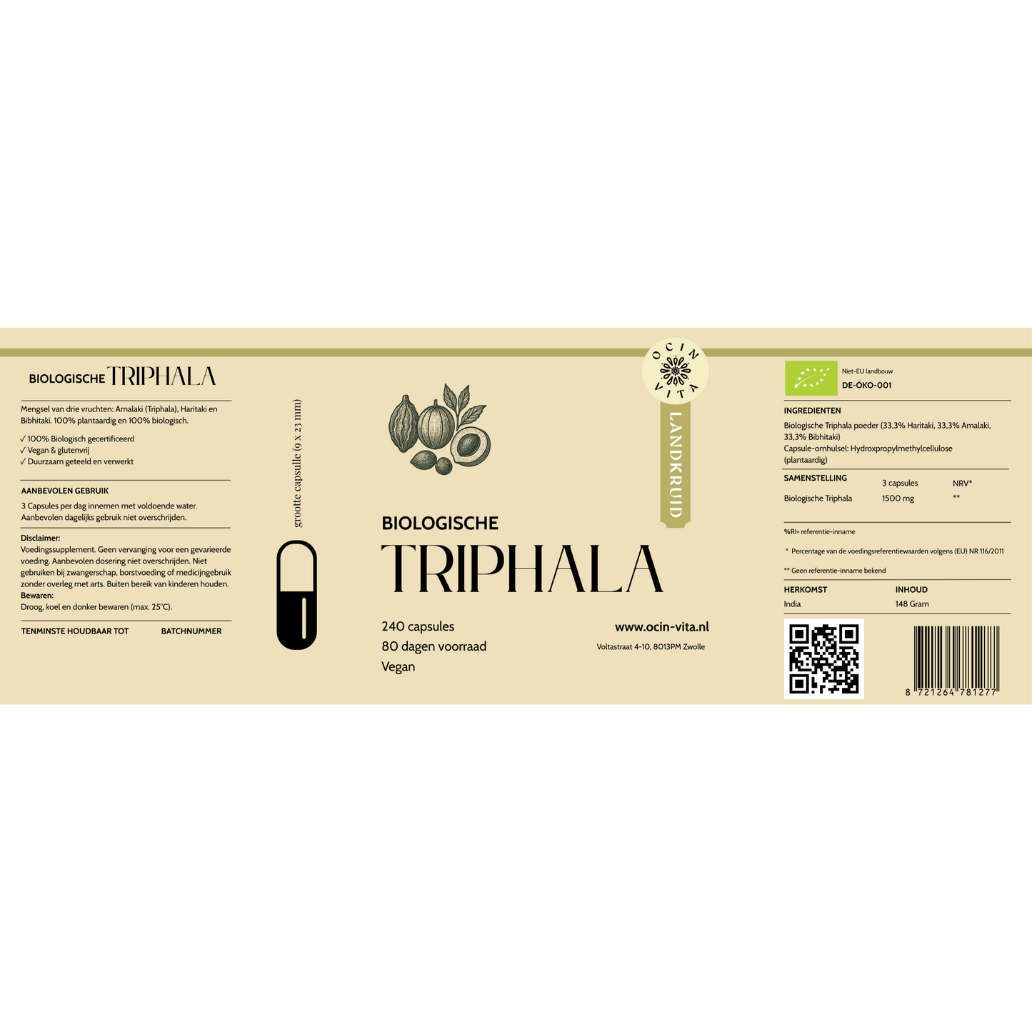 Triphala Capsules Biologisch – Natuurlijke balans uit Ayurveda