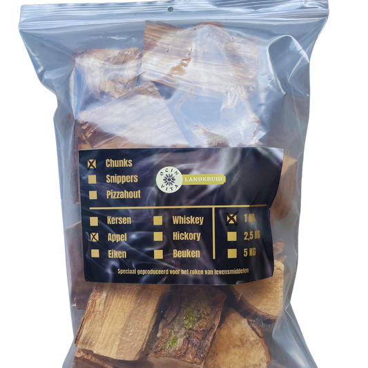 BBQ Rookhout Chunks Appel - Mild Fruitig BBQ Hout voor Smoker & Kamado